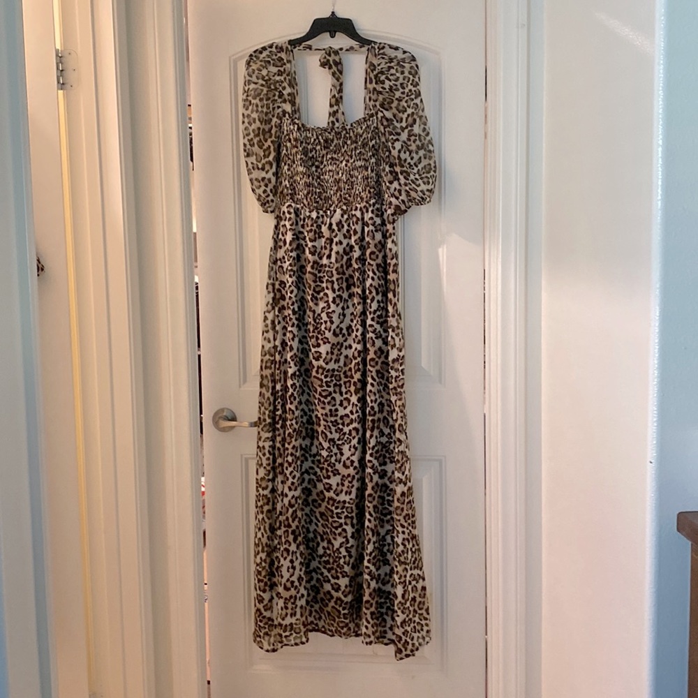 Jealous tomato Leopard print maxi dress